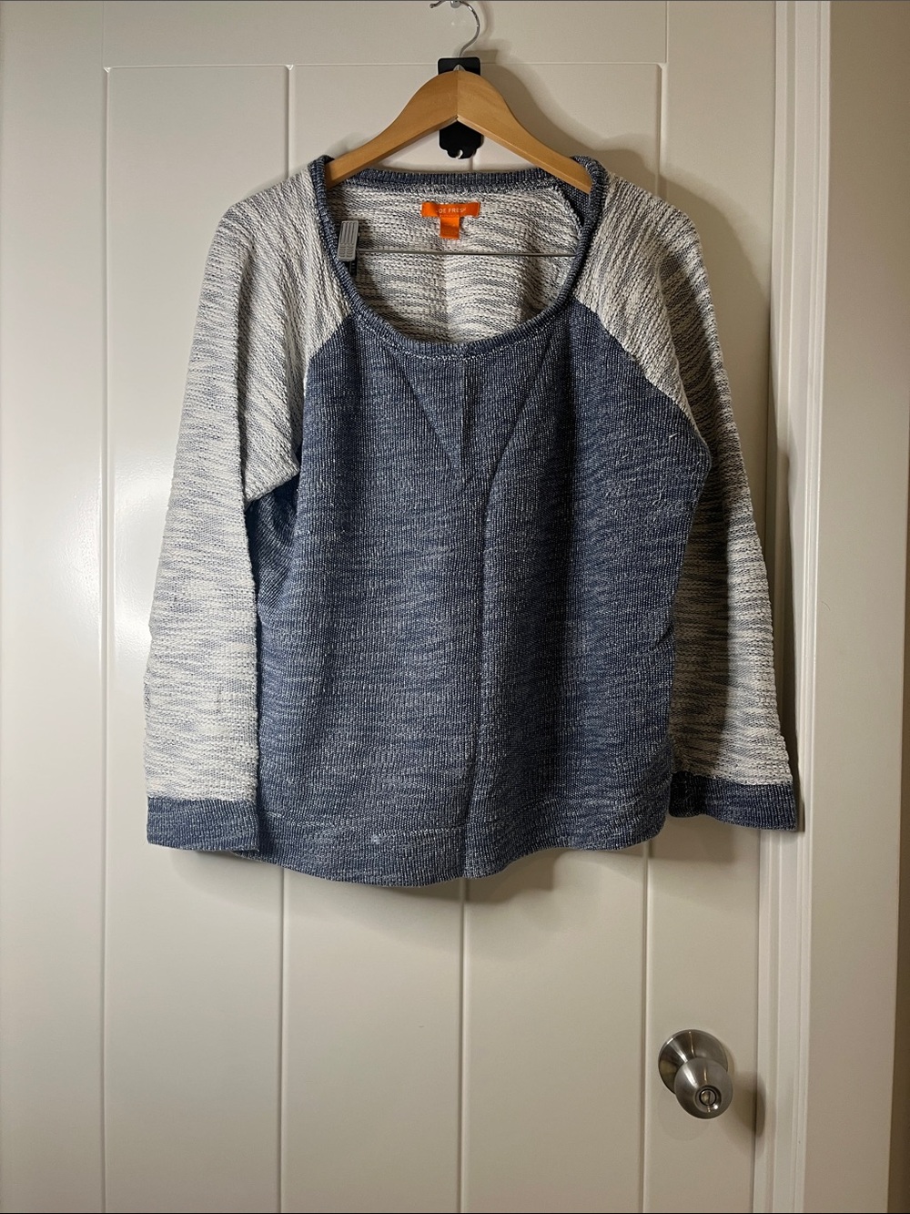 Joe Fresh Navy and White Knit Pullover